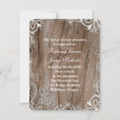 vintage wervelingen schuur hout kant landelijke br kaart (Achterkant)