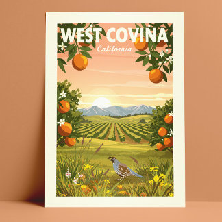 Vintage West Covina California Briefkaart