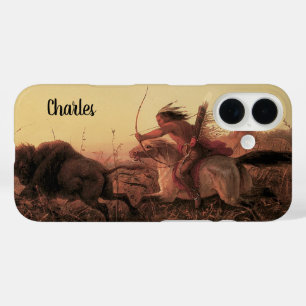 Vintage West, Indian Buffalo Hunt door Charles Wim iPhone 16 Hoesje