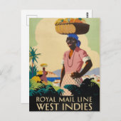 Vintage West Indies Travel Briefkaart (Voorkant / Achterkant)