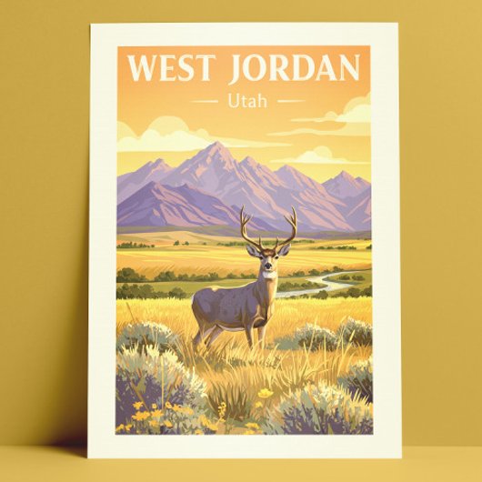 Vintage West Jordan Utah Briefkaart