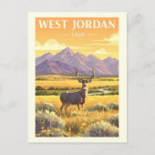 Vintage West Jordan Utah Briefkaart (Voorkant)