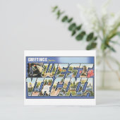 Vintage West Virginia Briefkaart (Staand voorkant)