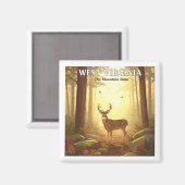 Vintage West Virginia Magneet (Voorkant / Achterkant)