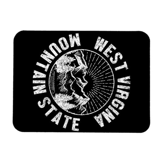 Vintage West Virginia Magneet (Horizontaal)