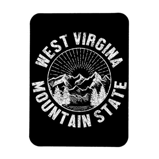 Vintage West Virginia Magneet (Verticaal)