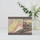 Vintage West Virginia Map Briefkaart (Staand voorkant)