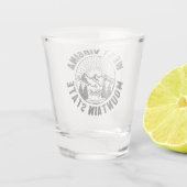 Vintage West Virginia Shot Glas (Achterkant)