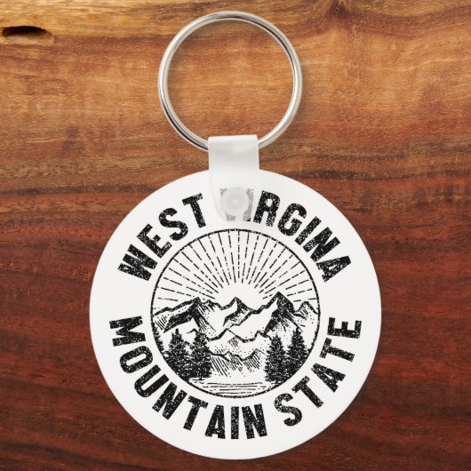 Vintage West Virginia Sleutelhanger (Voorkant)
