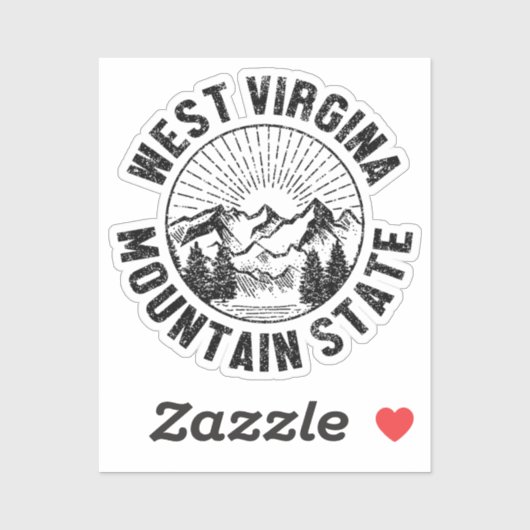 Vintage West Virginia Sticker (Vel)