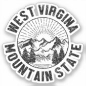 Vintage West Virginia Sticker (Voorkant)