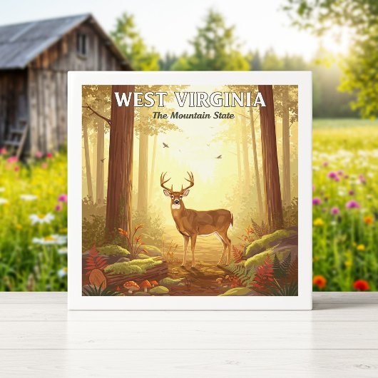 Vintage West Virginia Tegeltje