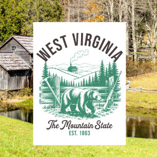 Vintage West Virginia The Mountain State Beer Briefkaart