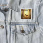 Vintage West Virginia Vierkante Button 5,1 Cm (In situ)