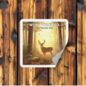 Vintage West Virginia Vierkante Sticker