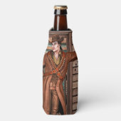 Vintage Western Cowboy Rustieke Frontier Kunst Flesjeskoeler (Fles Voorkant)