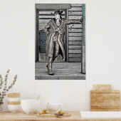 Vintage Western Cowboy Rustieke Ranch Kunst Poster (Keuken)