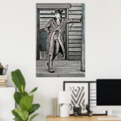 Vintage Western Cowboy Rustieke Ranch Kunst Poster (Thuiskantoor)