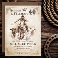 Vintage Western Cowboy Volwassene 40e Verjaardagsf