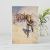 Vintage Western Cowboys, In de kraal door NC Wyeth (Staand voorkant)