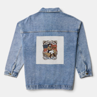 Vintage Western Cowgirl Patriottisch Shirt Ontwerp Denim Jacket