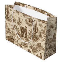 Vintage Western Desert Toile Naadloos Patroon Groot Cadeauzakje