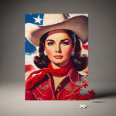 Vintage Western Pin-up Legpuzzel