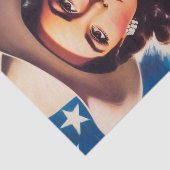 Vintage Western Pin-up Tissuepapier (Detail)
