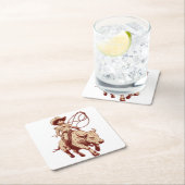 Vintage Western Ride Proud Little Cowboy Kartonnen Onderzetters (Insitu)