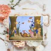 Vintage Whimsical Bos Kinderen Bedankkaart
