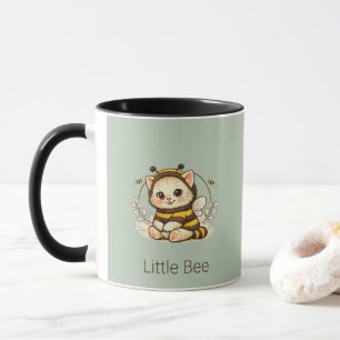 Vintage Whimsical Kitten Bij Kostuum Kunst Mok