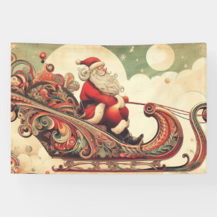 vintage/whimsisch/kabouter/kerst spandoek