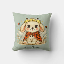 Vintage Whimsische Konijn Libelle Bloemen Kroon Ku Kussen