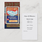 Vintage Whiskey-Visitekaartje Visitekaartje (Voorkant / Achterkant)