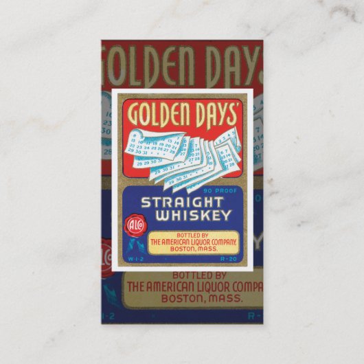 Vintage Whiskey-Visitekaartje Visitekaartje (Voorkant)