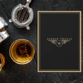 Vintage Whisky Zwarte Verjaardag Kaart