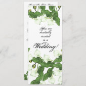 Vintage White Calla Lily Flower Wedding Invitation Kaart (Voorkant / Achterkant)