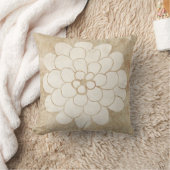 Vintage White Dahlia Floral Wedding Kussen (Deken)
