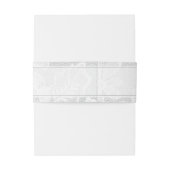 Vintage White Lace Wedding Uitnodigingen Wikkel (Achterkant Voorbeeld)