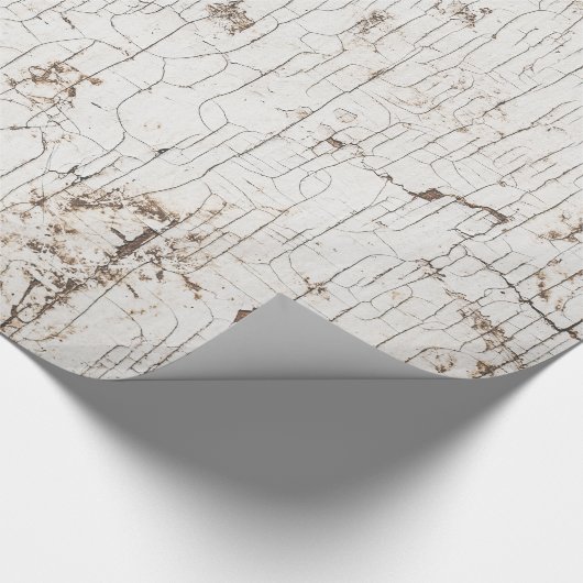 Vintage White Painted Wood Cadeaupapier (Hoek)