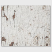 Vintage White Painted Wood Cadeaupapier (Vlak)