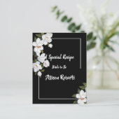 Vintage White Rose Bruidsdouche Briefkaart (Staand voorkant)