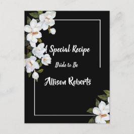 Vintage White Rose Bruidsdouche Briefkaart