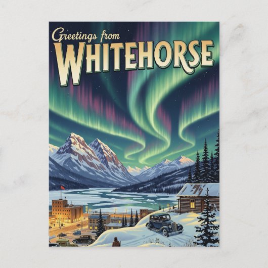 Vintage Whitehorse Yukon Canada Travel Briefkaart (Voorkant)