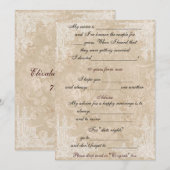  Vintage whitelace-advieskaart Kaart (Voorkant / Achterkant)