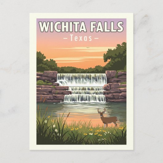 Vintage Wichita Falls Texas Briefkaart (Voorkant)
