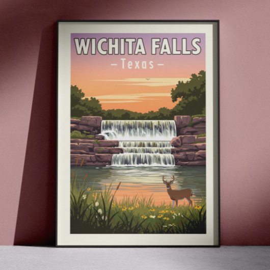 Vintage Wichita Falls Texas Poster