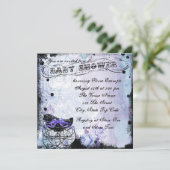 Vintage Wieg Lavendel Paarse Baby Shower Kaart (Staand voorkant)