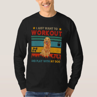Vintage wil trainen en spelen met mijn gouden Re T-shirt