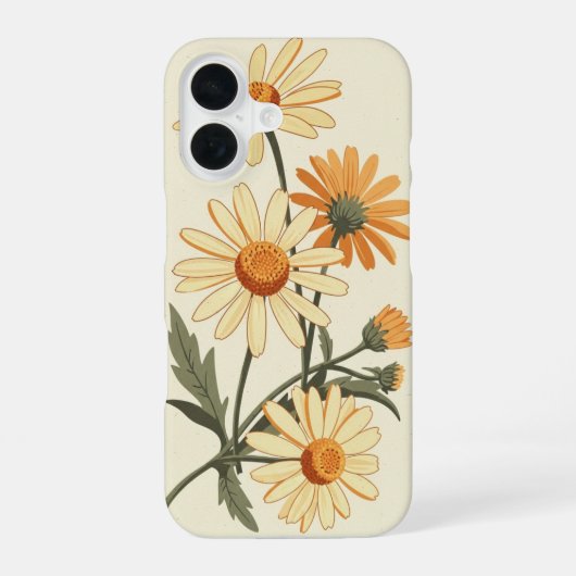 Vintage Wild Daisies iPhone 16 Hoesje (Achterkant)